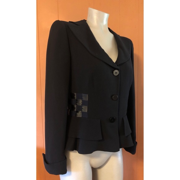 Armani Collezioni Black Peplum Blazer, 8 - Picture 3 of 14